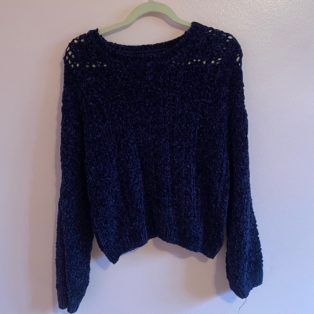 Dark blue knit sweater